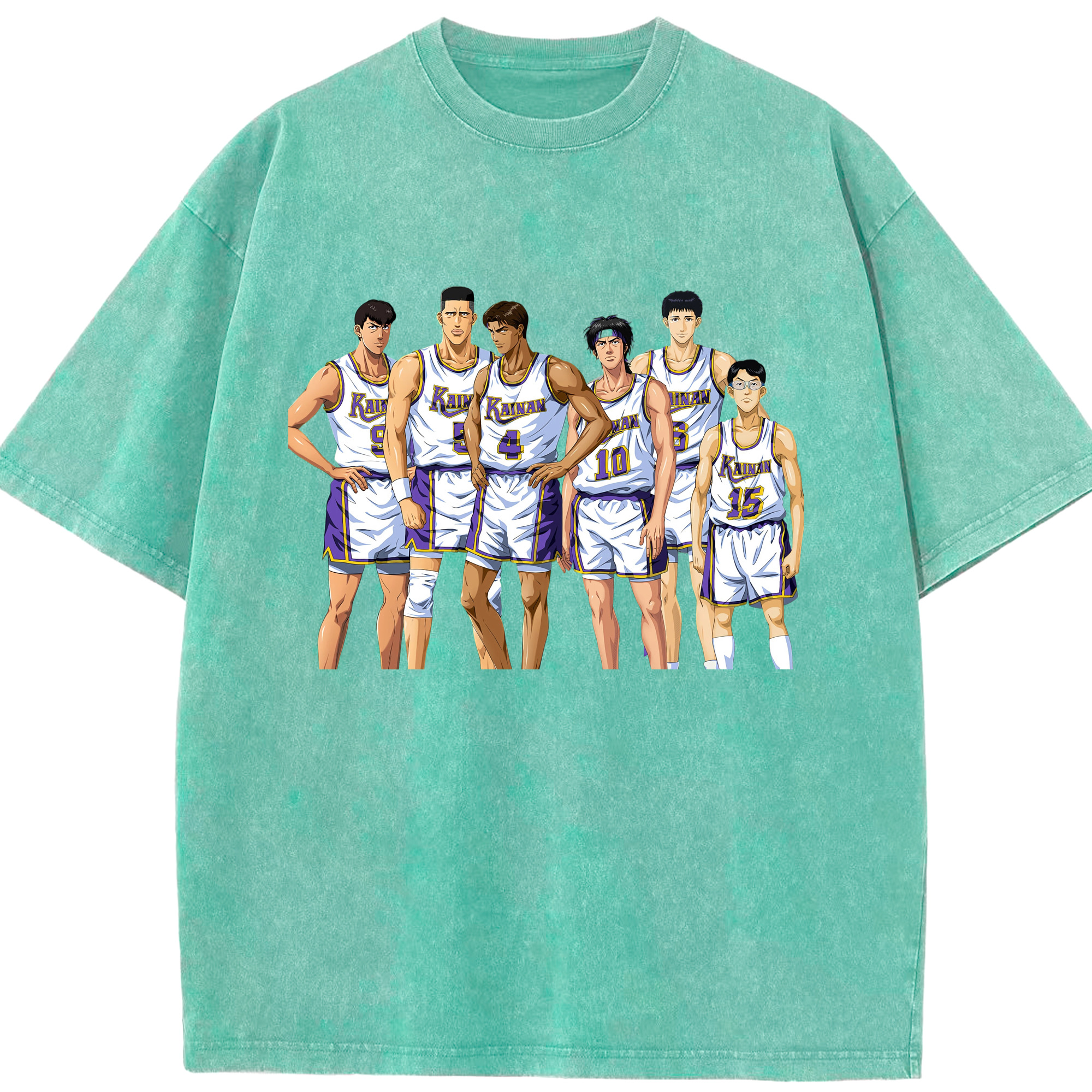 （画像用） SLAM DUNK／スラムダンク 綿100% ヴィンテージ風 半袖Tシャツ（フロントプリント）